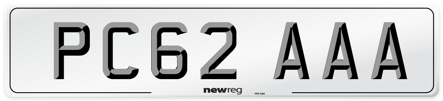 PC62 AAA Number Plate from New Reg